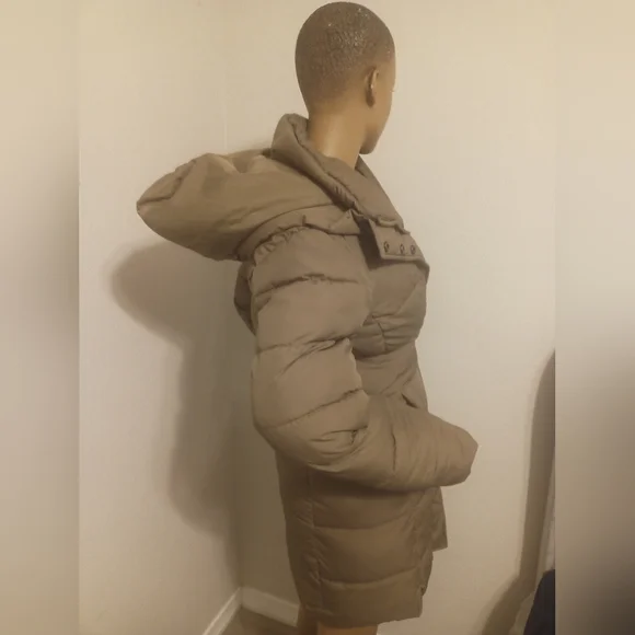 H&M Tan Puffer Winter Coat - Picture 5 of 7